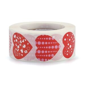 500 Heart Patterned Decorative Stickers, Labels, Decals